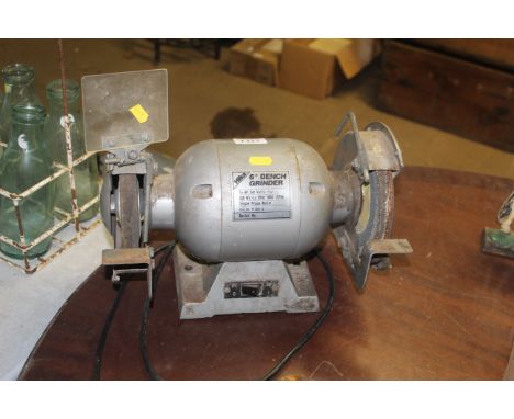 A Hilka 6" dual wheel bench grinder