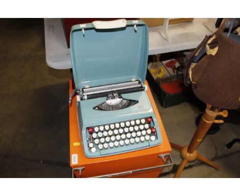 A portable typewriter