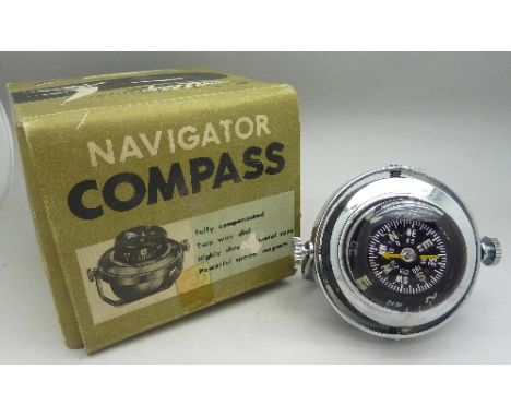 A Navigator compass, boxed