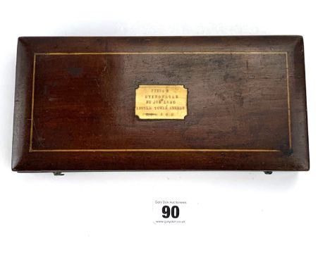 Cased Sikes's Hydrometer by Jos. Long, Little Tower Street, London
