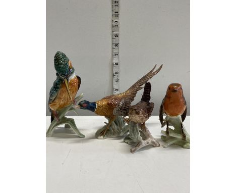 Four vintage Goebel bird figures 