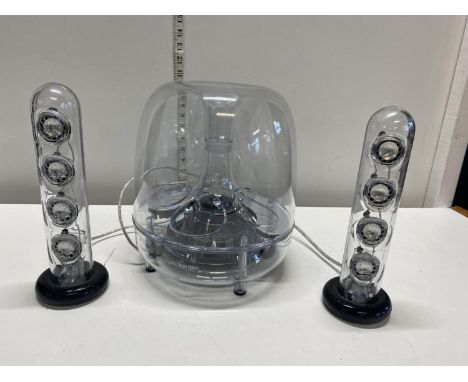 A vintage Harman Kardon Hi-Tek speaker system (missing Leads), shipping unavailable 