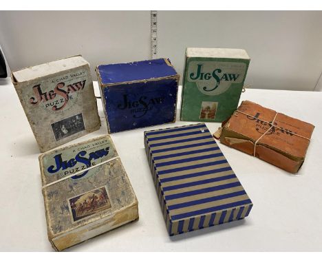 Six assorted vintage Chad Valley jigsaw puzzles 