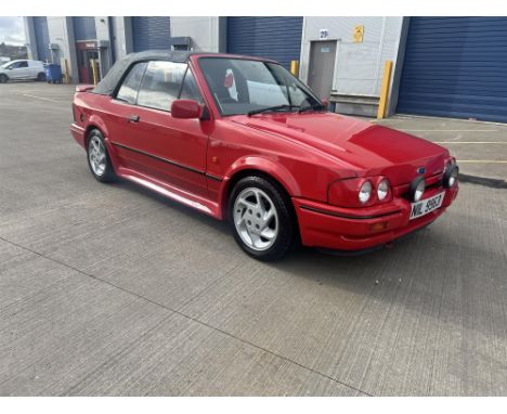 Very smart Mk 4 XR3i Cabriolet in Radiant Red with side-skirts and a Morette headlamp conversion. Offered without Reserve. Su