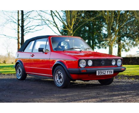 An attractive Mk1 Golf Cabriolet with 72,176 miles indicated and offered without Reserve. This automatic gearbox, 1,595cc, 75