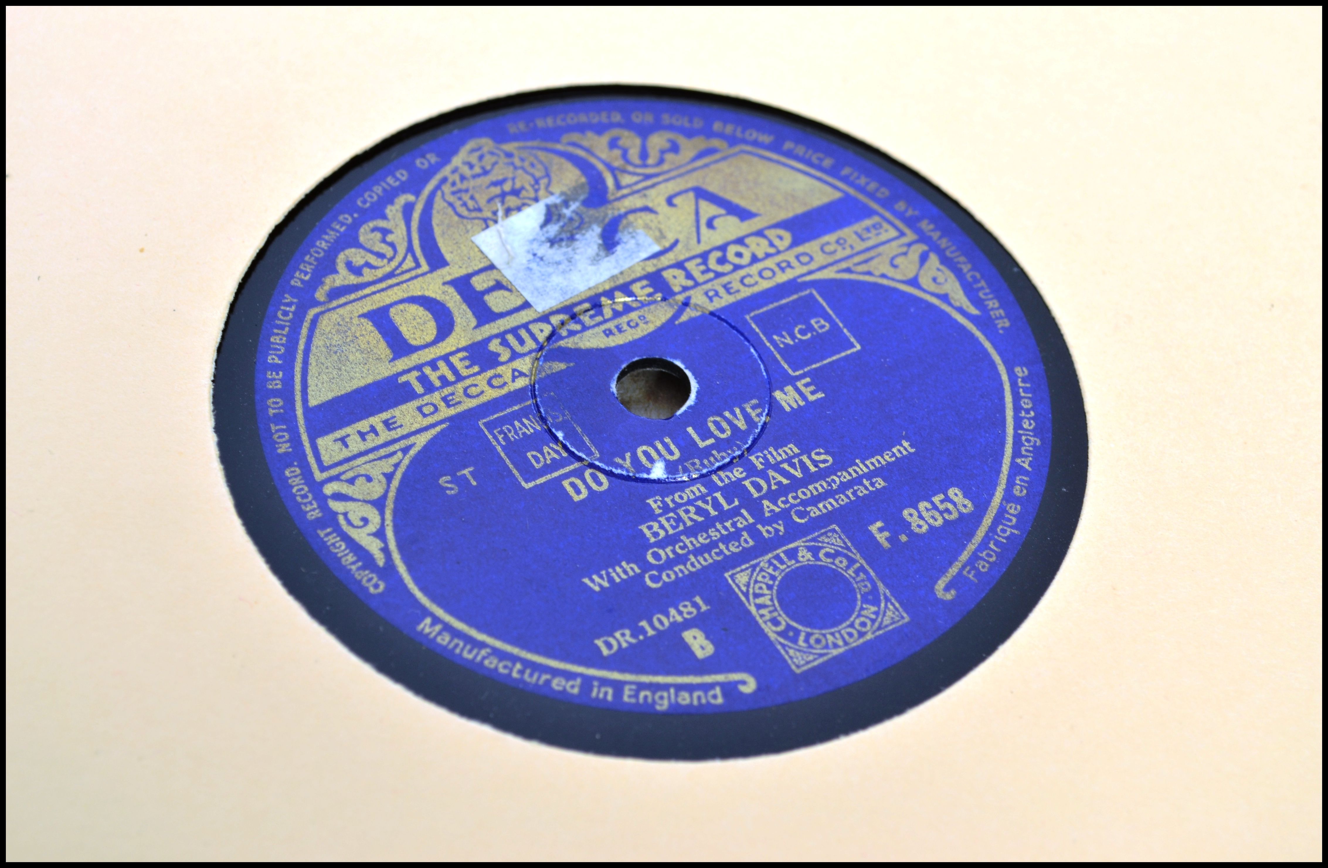 A collection of 10" vintage 78rpm records of various ...