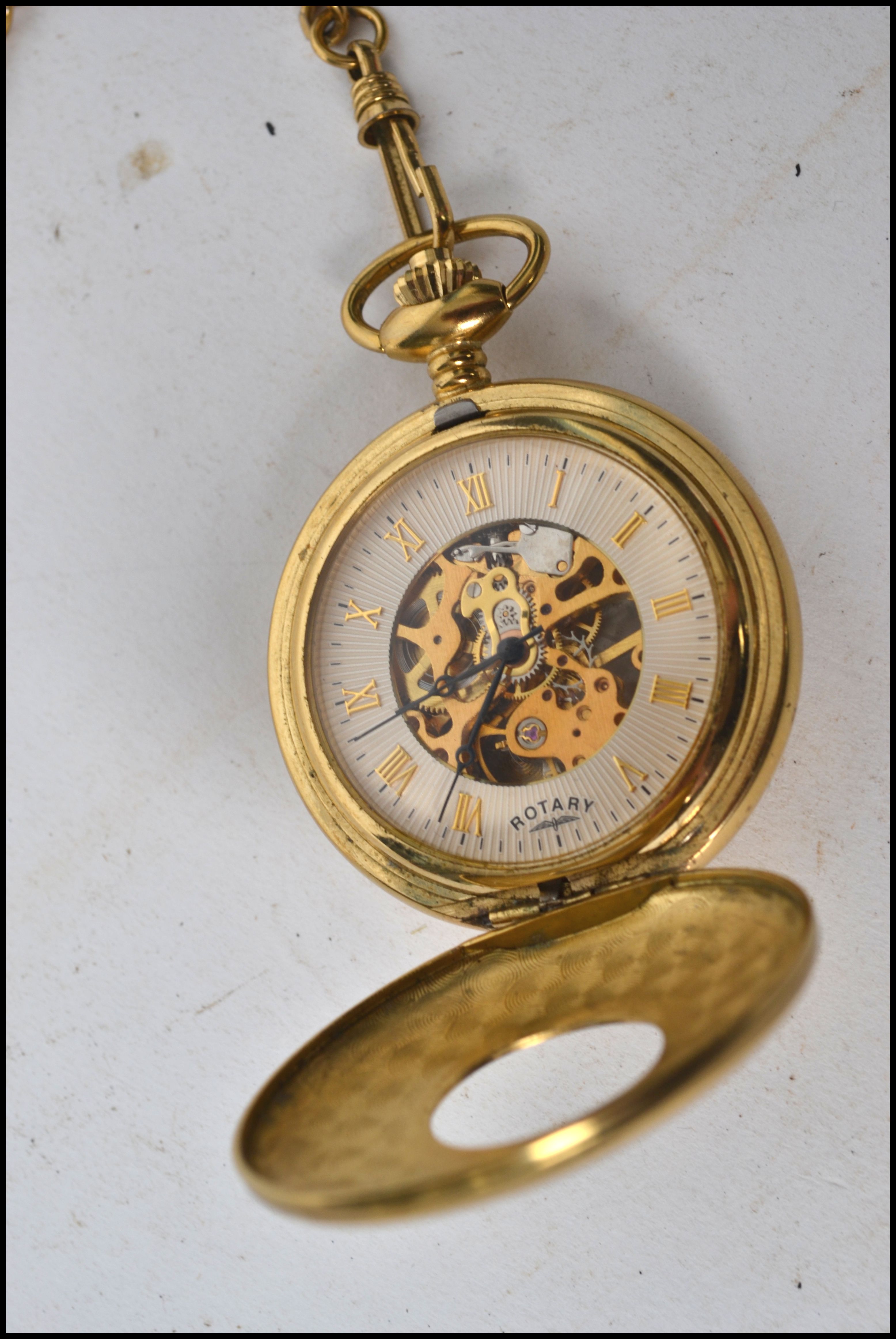 A contemporary 20th century Rotary half hunter open movement pocket