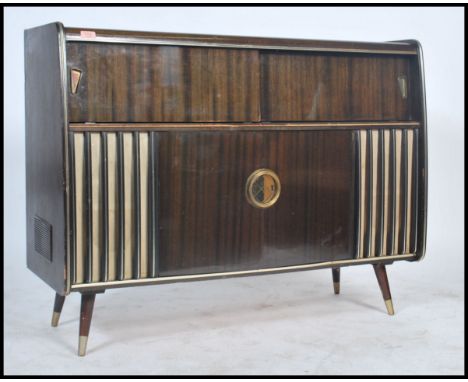 A retro 1950's / 1960's Blaupunkt Barcelona radiogram. Having a four speed Garrard record deck and radio. The Blue Spot radio