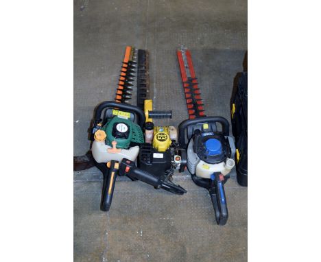 3 VARIOUS ENGINE HEDGE TRIMMERS    