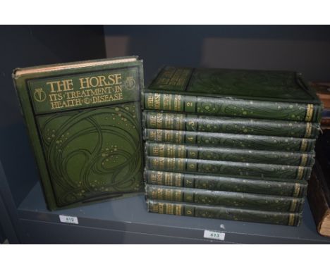 Equestrian. Wortley Axe, Prof. J. - The Horse: Its Treatment in Health and Disease. London: Gresham, 1906. In nine volumes, o