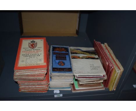 Maps. A selection of 20th century Ordnance Survey and Bartholomews folding maps.