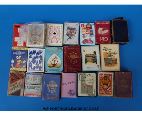 A tray of children's card games, novelty etc, including Pepys (approximately 55 in all)