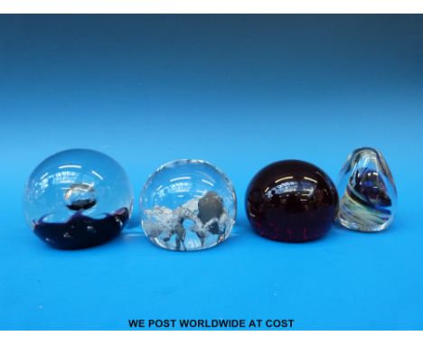 Two boxed, limited edition Caithness paperweights "Genesis" and "Jubilee Crown Bubble". Both designed by Colin Terris with ce