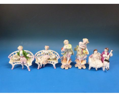 A collection of ceramic figures