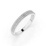 Ring 585/14kt Weißgold mit 46 Diamanten 0,18 ct G/SI