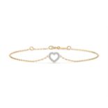 Armband 585/14kt Gelbgold mit 13 Diamanten 0,07 ct G/SI