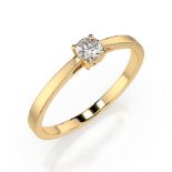 Ring 585/14kt Gelbgold mit Diamant 0,20 ct G/SI