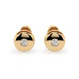 Ohrringe 585/14kt Gelbgold mit 2 Diamanten 0,08 ct G/SI