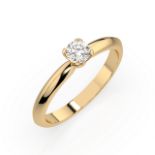 Ring 585/14kt Gelbgold mit Diamant 0,10 ct G/SI