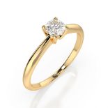 Ring 585/14kt Gelbgold mit Diamant 0,20 ct G/SI
