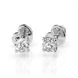 Ohrringe 585/14kt Weißgold mit 2 Diamanten 0,12 ct G/SI