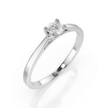 Ring 585/14kt Weißgold mit Diamant 0,15 ct G/SI