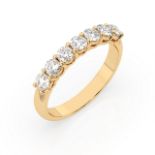 Ring 585/14kt Gelbgold mit 7 Diamanten 0,70 ct G/SI