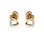 Ohrringe 585/14kt Gelbgold mit 8 Diamanten 0,05 ct G/SI