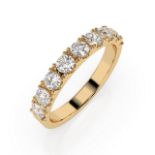 Ring 585/14kt Gelbgold mit 9 Diamanten 0,78 ct G/SI
