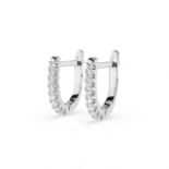 Ohrringe 585/14kt Weißgold mit 16 Diamanten 0,32 ct G/SI