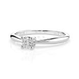 Ring 585/14kt Weißgold mit Diamant 0,10 ct G/SI