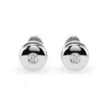 Ohrringe 585/14kt Weißgold mit 2 Diamanten 0,08 ct G/SI