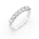 Ring 585/14kt Weißgold mit 7 Diamanten 0,70 ct G/SI
