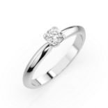 Ring 585/14kt Weißgold mit Diamant 0,10 ct G/SI