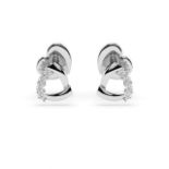 Ohrringe 585/14kt Weißgold mit 8 Diamanten 0,05 ct G/SI