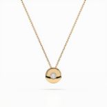 Halskette mit Anhänger 585/14kt Gelbgold mit Diamant 0,04 ct G/SI