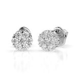Ohrringe 585/14kt Weißgold mit 14 Diamanten 0,24 ct G/SI