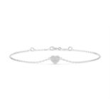 Armband 585/14kt Weißgold mit 18 Diamanten 0,09 ct G/SI