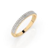 Ring 585/14kt Gelbgold mit 46 Diamanten 0,18 ct G/SI